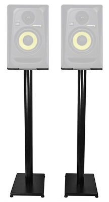 Pair Rockville 37  Black Steel Speaker Stands For KRK ROKIT 4 G3 Monitors