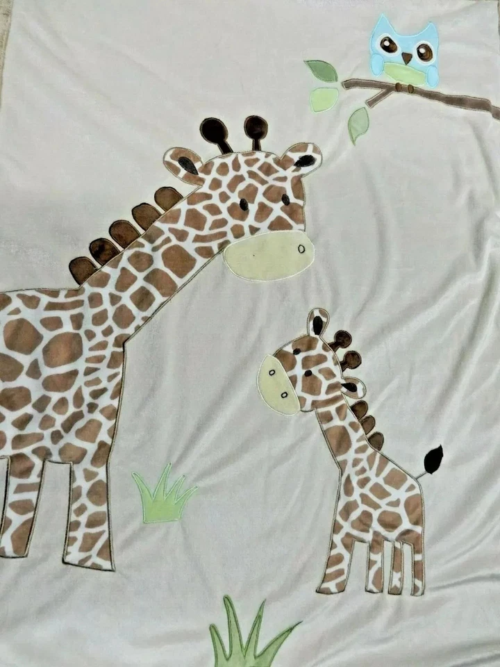 1D 30x40 KOALA BABY Jirafas Mamá Bebé Búho Árbol Felpa Terciopelo/Sherpa Cuna Manta Foto 3 de 4