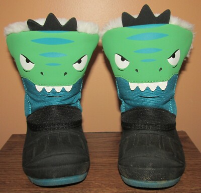 Cat & Jack Boys Lennox Teal Green Thermolite EcoMade Winter Boots Size 5