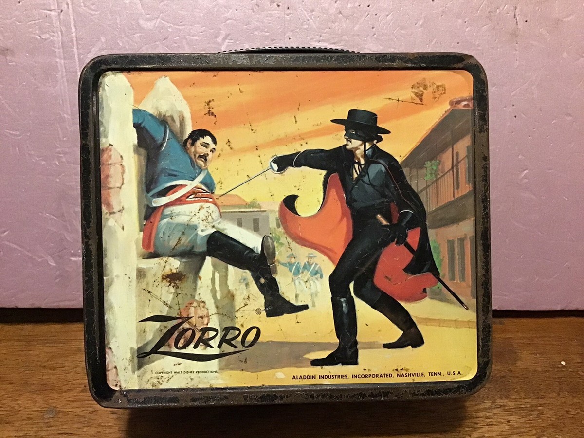 1958 Aladdin Zorro Lunchbox With Thermos VINTAGE | eBay
