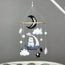 Ship baby crib mobile boy Ocean nursery Nautical mobile felt Ocean baby shower