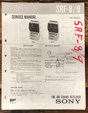 Sony SRF-8 SRF-9 Portable Radio / Receiver Service Manual Original 