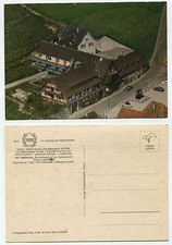 24629 - Achcarren - Hotel, viticoltura e macelleria corona - veduta aerea - vecchia cartolina