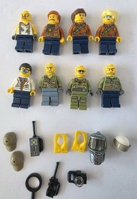 7 Volcano Explorers Lot 60124 60122 60125 City Town LEGO Minifigure Mini Figure
