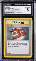Pokedex 87/102 Base Set 1st Edition Shadowless Uncommon Trainer