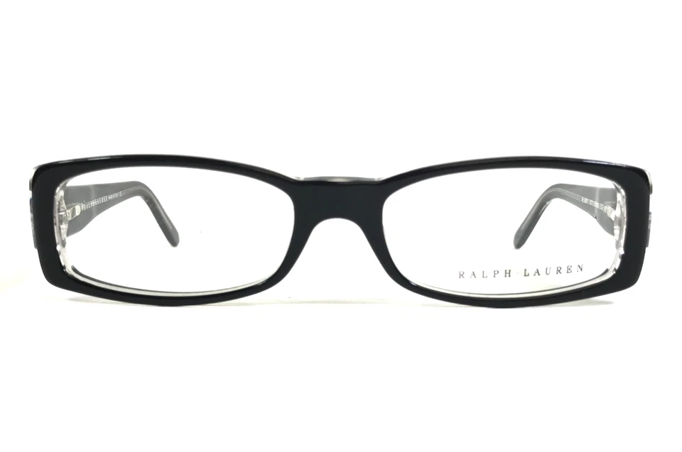 Monturas de gafas Ralph Lauren RL6001 5011 negras sobre rectángulo transparente 50-16-130 Foto 2 de 4