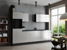 Cucina Cucina Lineare Vuoto Grigio Opaco Bianco Oliver 280 CM Respekta
