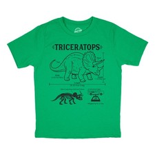 Youth Funny T Shirts Triceratops Infographic Awesome Dino Tee For Kids