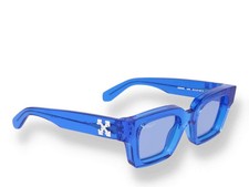 Off White Virgil OERI008 1007 Blue Clear Lens Sunglasses New
