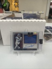 2023 Panini One JAHMYR GIBBS Encased Rookie Patch On Card AUTO /99 💙 Lions 🤍