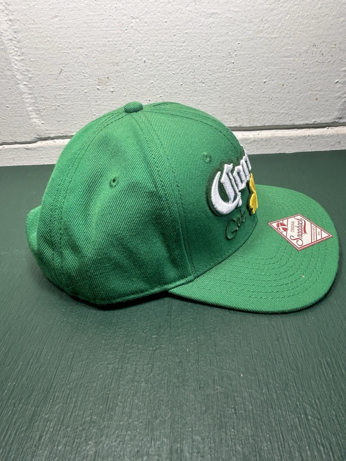 CORONA Beer Hat Cap Strap Back Hook Loop Green IR… - image 5