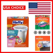 Fabuloso Watermelon Scent Small Trash Bags, 4 Gallon, 52 Heavy Duty Liners