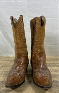 Durango DB532 Tan Leather Western Cowboy Boots Men's Size 9.5 EE Extra Wide