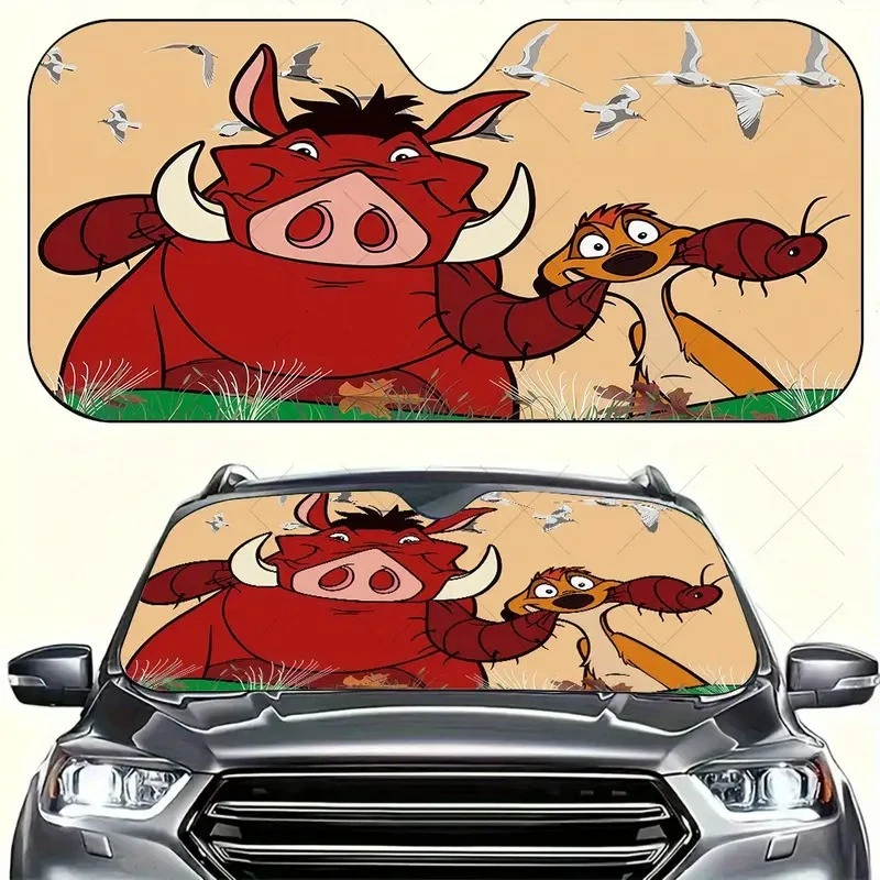 Pumbaa and Timon The Lion King Car Sun Shade