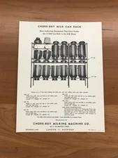 Vintage Chore-Boy Milk Can Rack Advertisement