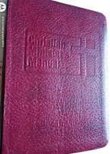 1991 10THpt CHRISTIAN MINISTER'S MANUAL MAROON LEATHER BOOK 3028 RODERICK HURON