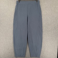 Eileen Fisher Blue Textured Knit Lantern Pants Tapered Leg XS Stretch Crepe