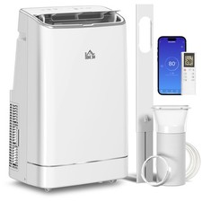 HOMCOM 14000 BTU Portable Air Conditioner Unit with Heater, WiFi Smart App