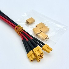 XT30 Male  Female Connectors with 16AWG Wire Leads 5 / 10 / 20 Pack 