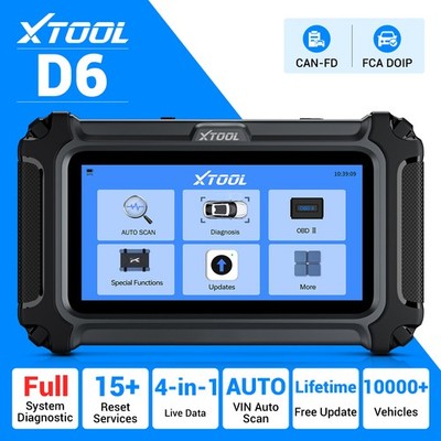 2026 XTOOL D6 Car OBD2 Scanner Full System Diagnostic Tool Code Reader ABS SRS