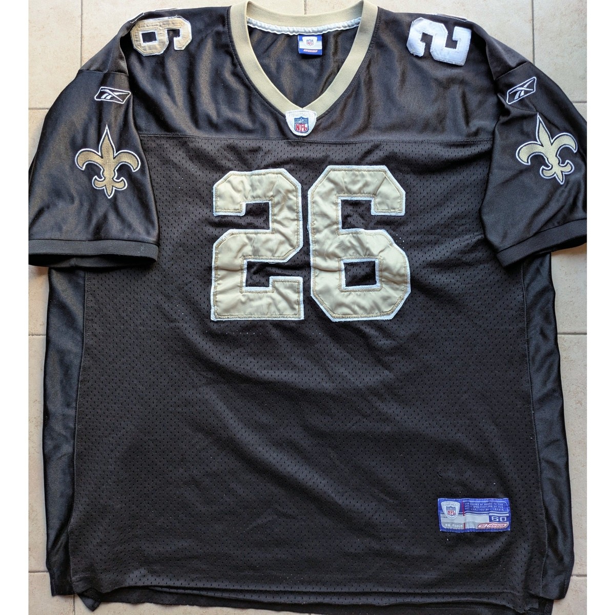 Deuce McALLISTER New Orleans Saints 2000s REEBOK On Field jersey