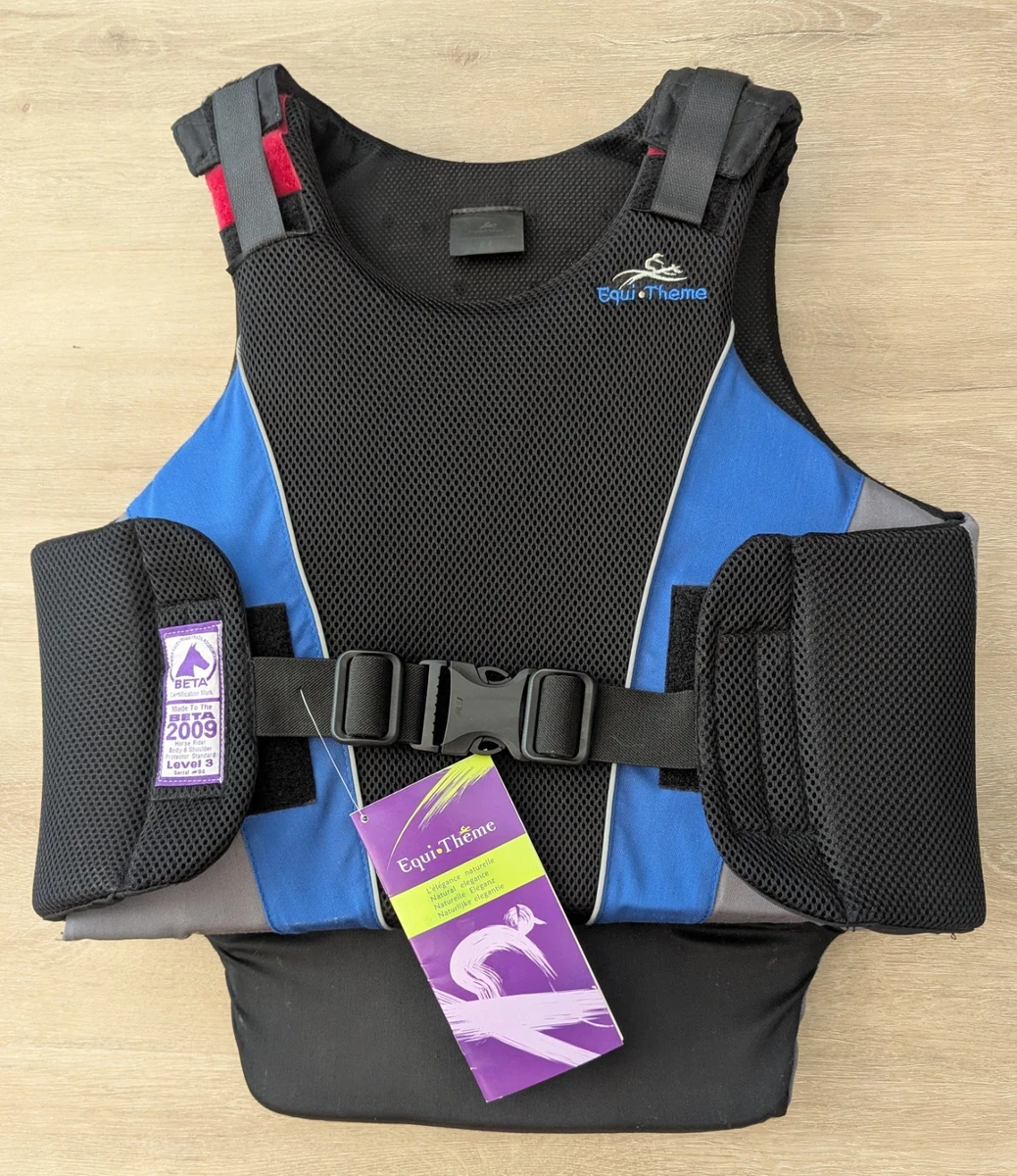 Gilet De Protection Équestre Flexible – Niveau 3 BETA 2009, Noir, Polyester + EVA, Neuf
