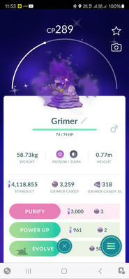 Pokémon Shiny Shadow Alolan Grimer GO