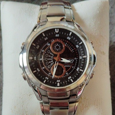 Casio EFA 116D 1A1JF Edifice Analog Digital Watch Stainless Steel 10 Bar