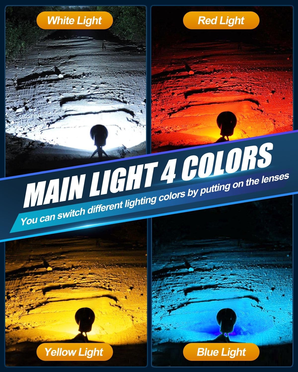 Spotlight for Camping, 1500 Lumens Bright Handheld Spot Light, 12000 mAh Rech...