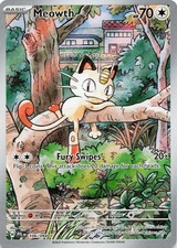 Pokémon TCG Meowth #106/094 Holo ME02: Phantasmal Flames NM