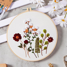 6 Pcs Embroidery Hoops Set, Round Wood Embroidery Hoops, Adjustable Bamboo Ci...