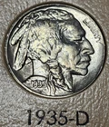 1935 D Denver Buffalo Indian Head Nickel Five Cents 5C .05