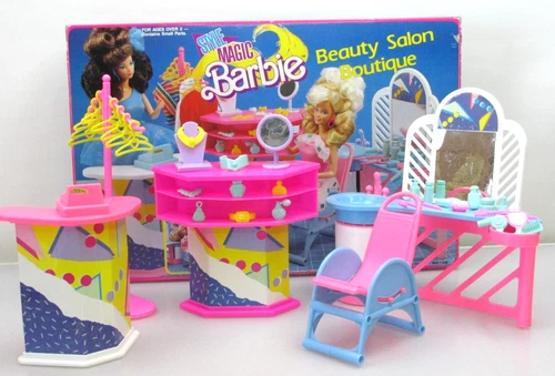 Vintage Magic Barbie Beauty Salon Boutique 1989 Playset w/ Box #7328