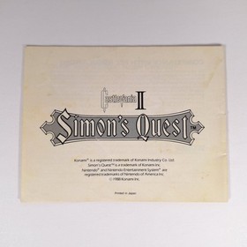 Castlevania II 2 Simon's Quest Nintendo NES completo di scatola CIB - testato