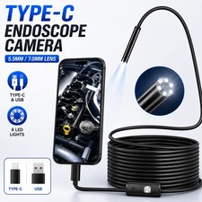 USB Type C Endoscope Borescope Snake Inspection Camera 3 in 1 for Phone Android