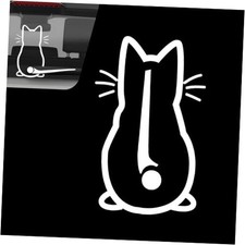 Cute Cat Car Windshield Wiper Sticker, Waterproof Cat Tail Waving Wiper Decal,