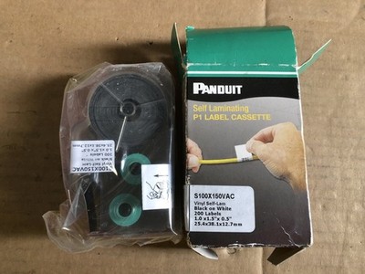 PANDUIT　ラベル　S100X150YAJ 2箱 Panduit S100X150VAC Self Laminating Label Cassete Black On White