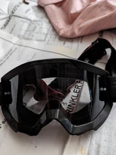 100% Replaceable Lens Motorcycle Goggles Red Black Size Adult