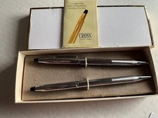 Vintage Cross Chrome Century Pen  Pencil Set Made in USA