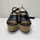 Michael Kors Black Solid Strappy Platform Wedge Sandals Women Size 7M — photo 2