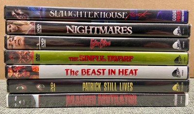 Severin Films DVD Lot Nightmares Sinful Dwarf Eaten Alive Beast OOP NEW & SEALED