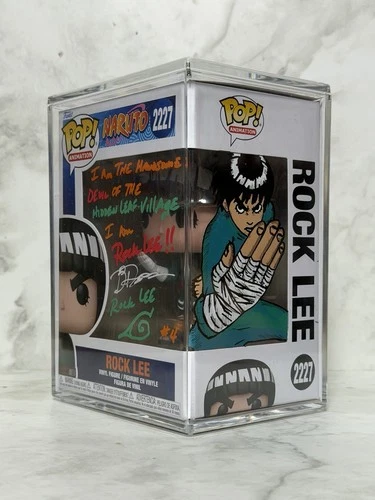 Funko Pop! Naruto Rock Lee #2227 Signed #4 with Custom Art + Insert