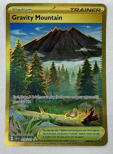 2024 POKEMON SURGING SPARKS #250/191 GRAVITY MOUNTAIN GOLD HYPER RARE