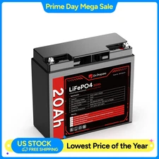 Dr. Prepare 12V 20Ah LiFePO4 Lithium Deep Cycle Battery, BMS  [10-year Warranty]