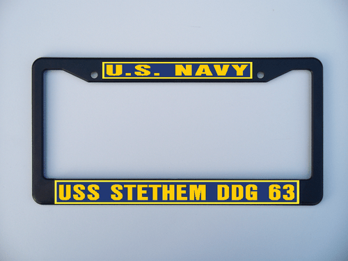 Telaio targa USS STETHEM DDG 63 US Navy USN militare - Foto 3 di 6