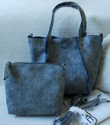 SURI FREY NESSY SET SHOPPER GRAB CLUTCH BAG POUCH FUR LINING