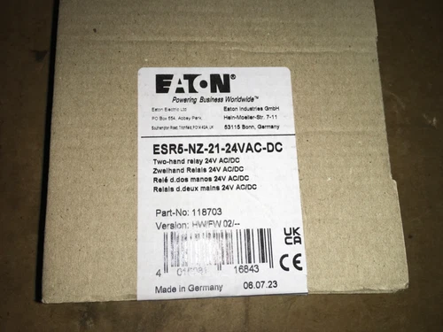 Eaton two-hand relay, ESR5-NZ-21-24VAC-DC, 118703, KP-681
