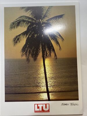 Vintage LTU International Airways Postcard