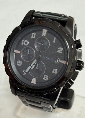 FOSSIL FS4646 Dean Chronograph Black Ion-plated Stainless Steel