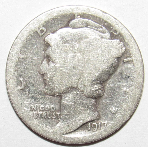 1917 D Mercury Dime Good (U115)